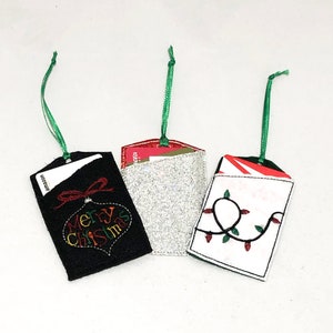 In-the-Hoop DIGITAL Maschinen Stickdatei - Weihnachtsgeschenk Kartenhalter