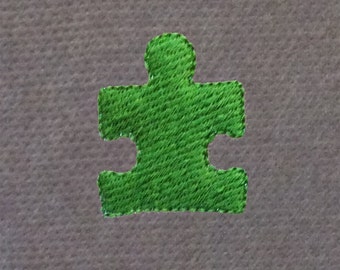 Puzzle Piece Machine Embroidery Design for Autism Awareness in 2 sizes. Simple, Elegant and Bold Puzzle Piece Machine Embroidery Design