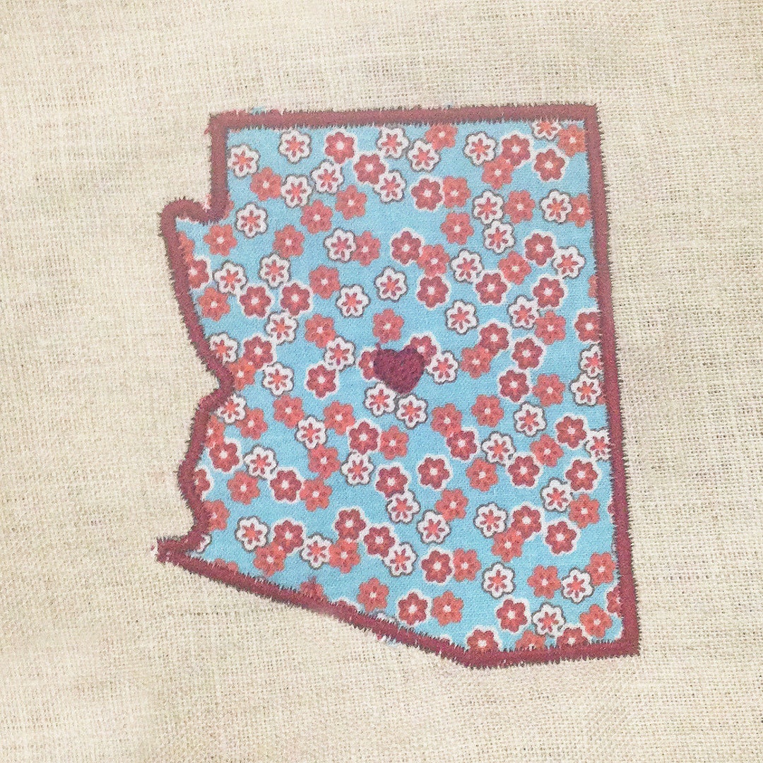 Arizona Appliqué and Embroidery Design. U.S. State Appliqué and ...
