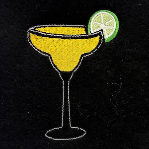 Margarita DIGITAL Machine Embroidery Design - a cute and festive cocktail to stitch on your embroidery machine