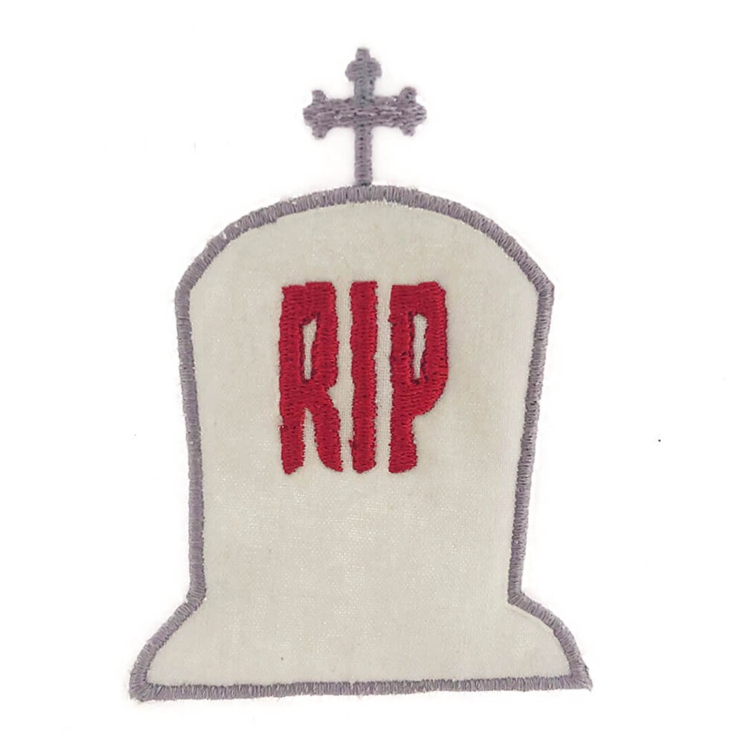 Headstone With RIP DIGITAL Appliqué Design to Stitch on Your Embroidery ...