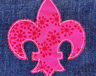 Classic Fleur-De-Lis DIGITAL Embroidery and Applique Design in Three Different Sizes