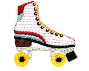 Diseño de bordado de patines retro con estilo - Diseño de bordado a máquina DIGITAL