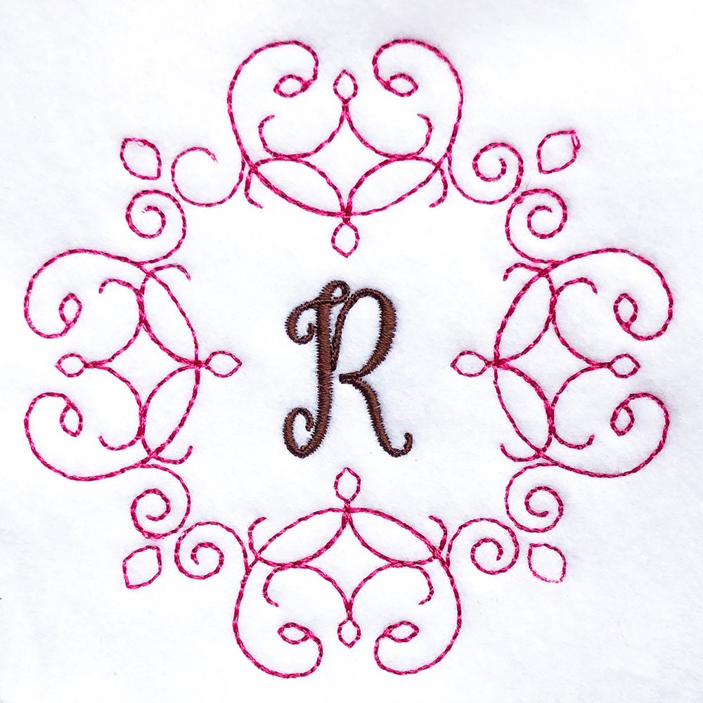 Modern Monogram Frame DIGITAL Machine Embroidery Design Set - Nine ...