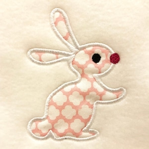 Woodland Bunny Digital Machine Embroidery Appliqué Design to stitch on your embroider machine