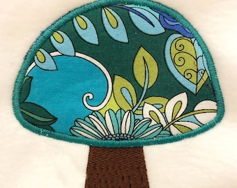 Woodland Mushroom Digital Machine Appliqué Design to stitch on your embroidery machine.