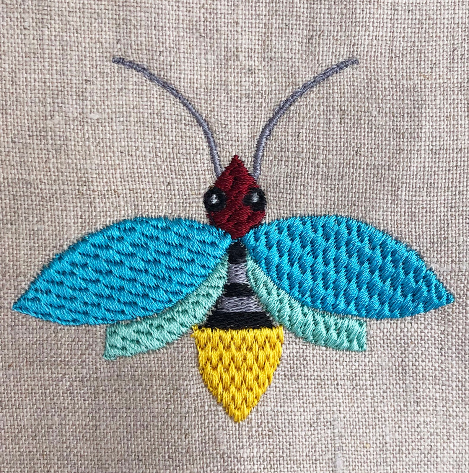 Modern Insects DIGITAL Machine Embroidery Design Set. Nine Different ...