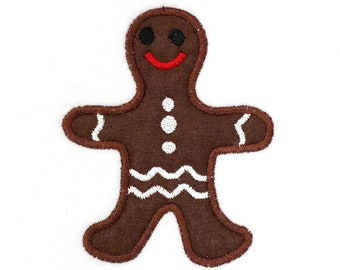 Gingerbread Man DIGITAL Machine Embroidery Appliqué Design - a cute applique to stitch out for the xmas holidays