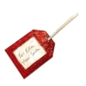 Diseño de bordado de máquina DIGITAL en el aro - etiqueta de regalo reutilizable en tres tamaños