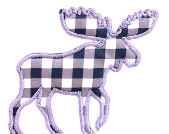 Moose DIGITAL Machine Embroidery Applique Design - Stitch it out for some rustic home decor.
