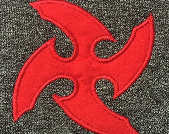 Ninja star machine embroidery and appliqué designs in several sizes and styles.