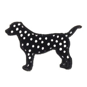 Preppy standing dog (labrador or lab) silhouette machine embroidery and appliqué design in several sizes and styles.