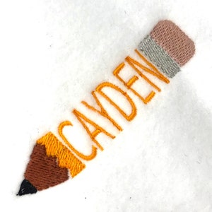 Split Pencil DIGITAL Machine Embroidery Design to Stitch on Your Embroidery Machine. Add a Name
