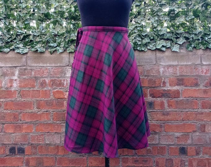 Wool Plaid Skirt, Elegant Winter Skirt, Tartan Maxi Skirt With Ultra