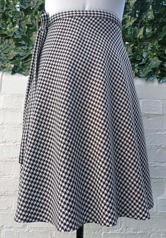 Houndstooth Skirt Wrap Skirt Mini Dogtooth Fabric Circle Skirt