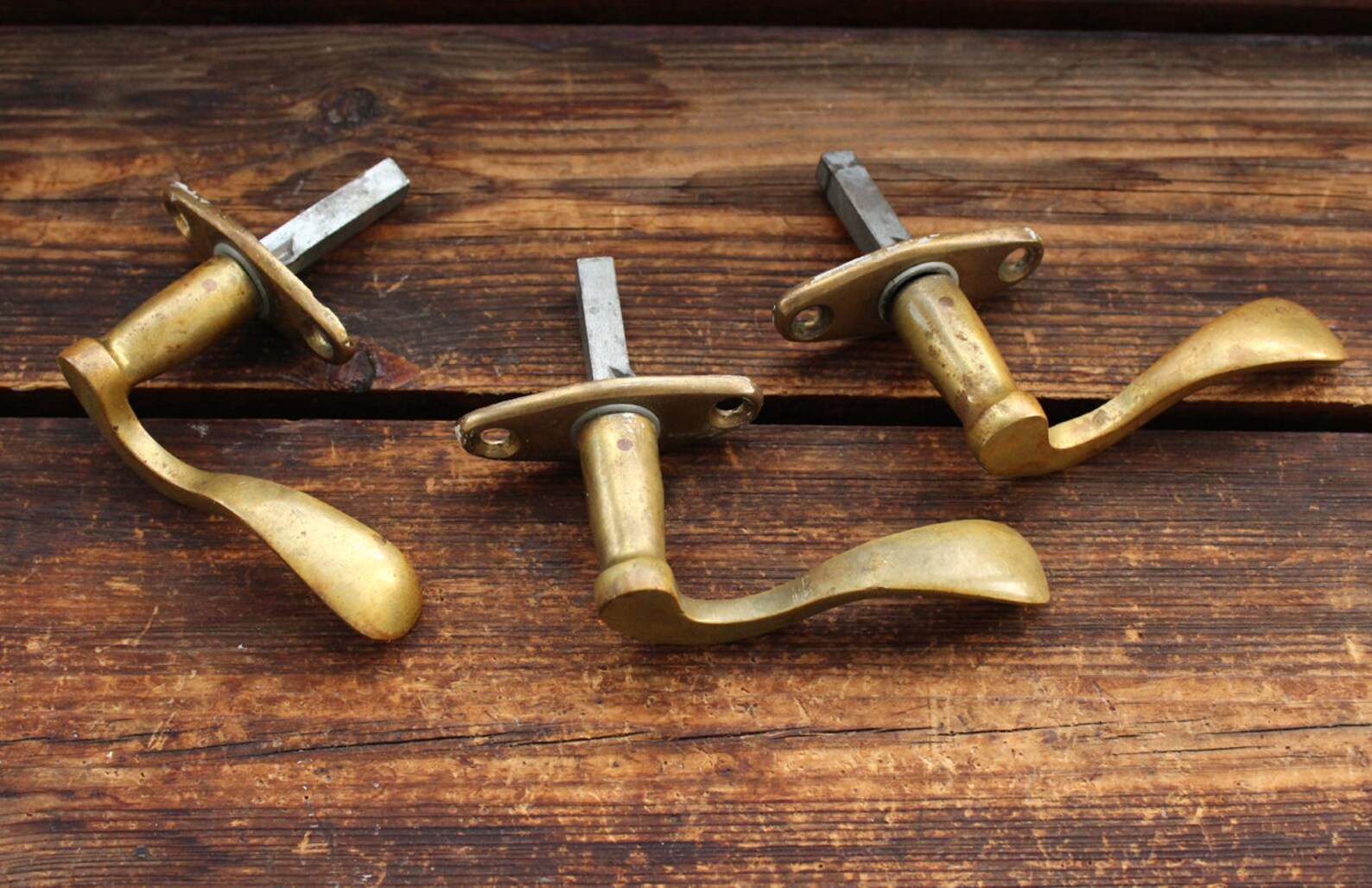 3 vintage Brass Window Handles 1930s Farm House Design Retro Etsy