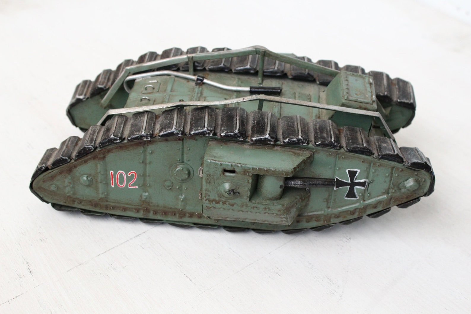 Antique Tin Toy WW1 German Tank Metal Model / Rustic Metal Etsy