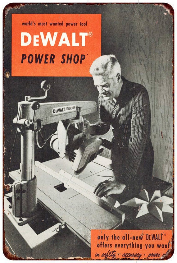 Vintage Radial Arm Saw Dewalt Power Shop