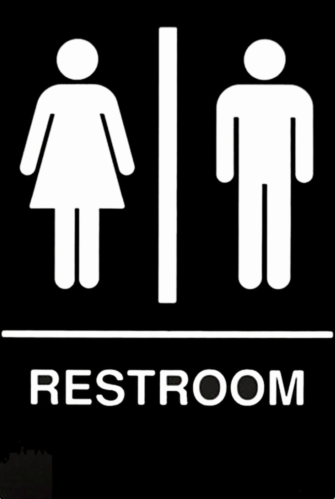 Restroom Mens Womens Bathroom Aluminum Sign 8 X 12 Sign Will NOT Rust