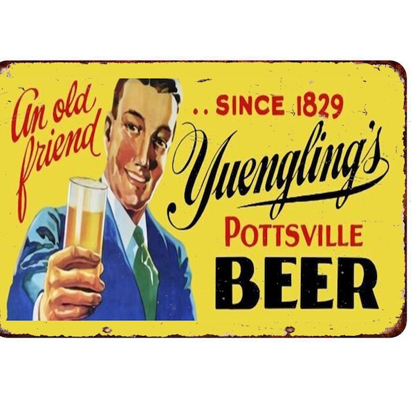 Plaque en métal Yuengling's Pottsville Beer Reproduction Look vintage