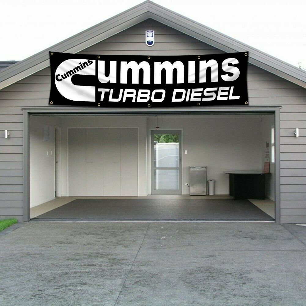 Cummins Turbo Diesel Banner 2X8 Ft Flag Large Racing Car Show Sign Garage  Shop -  Norway