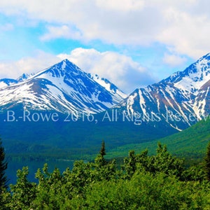 Mountain Art, Mountain Print, Mountain Decor, Mountain Wall Art, Alaska, Alaska Art, Alaska Print, Art on Canvas, Canvas Art, Nature Art