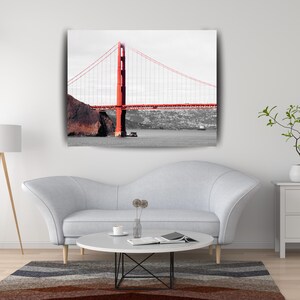Golden Gate Bridge, Golden Gate Bridge Print, Canvas Art, Art on Canvas, San Francisco Print, San Francisco Wall Art, San Francisco Decor