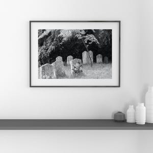 Cemetery Headstone, Cemetery Photography, Cemetery Art, Halloween Art, Gothic Home Decor, Gothic, B&W Photography, Gothic Art, Gothic Print