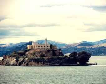 San Francisco Art, San Francisco Photography, B&W Photography, San Francisco Print, Art Print,Alcatraz, San Francisco Decor, Alcatraz Art