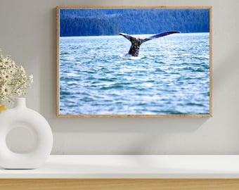 Wal Kunst, Wal Druck, Ozean Kunst, Ozean Kunst Dekor Wal Dekor, Wale, Ozean Kunst, Ozean Dekor, Wal Dekor, Strand Kunst, Buckelwal Druck
