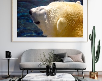 Bear Art, Bear Print, Bear Decor, Polar Bear, Wall Art Print, Color Photo, Polar Bear Print, Wildlife Print, Nature Photograph, Wildlife Art