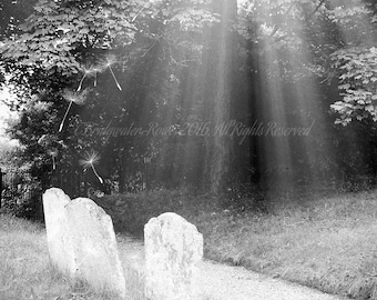 Arte cimiteriale, Cimitero, Arte cimiteriale, Decorazioni di Halloween, Decorazioni gotiche per la casa, Arte gotica, Stampe d'arte gotica, Decorazioni per la casa di Halloween, Arte di Halloween