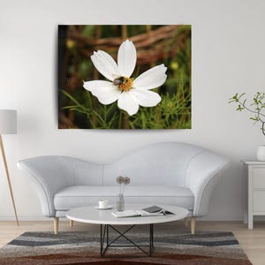 Floral Art Print, Canvas Art, Floral Print, Floral Artwork, Floral Decor, Flowers, Floral Wall Art, Bee Art, Bee Print, Bee and Flower, Bees