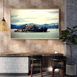 San Francisco Art, San Francisco Photography, B&W Photography, San Francisco Print, Art Print,Alcatraz, San Francisco Decor, Alcatraz Art