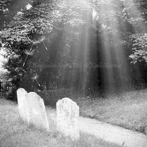 Gothic Art, Gothic Decor, Gothic Room Decor, Headstones Print, Cemetery Art, Canvas Art, Art on Canvas, Cemetery Print, Halloween Decor