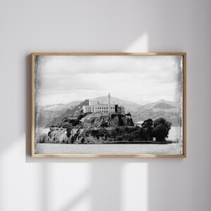 San Francisco Art, San Francisco Photography, B&W Photography, San Francisco Print, Art Print,Alcatraz, San Francisco Decor, Alcatraz Art