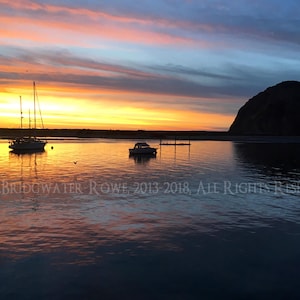 Morro Bay Art, Morro Bay Ca, Morro Bay Print, Ocean Print, Ocean Decor, Beach Decor, Beach Art, Beach Wall Art, Pink Decor, Ocean Painting