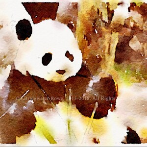 Nursery Decor, Panda Art, Panda Art Print, Watercolor, Watercolor on Canvas, Panda Wall Art, Kids Art, Kids Decor, Nursery Room Art, Pandas