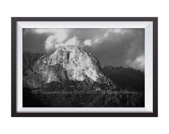 Moro Rock, Sequoia National Park, California Art Print, Nature Photography, Landscape Print, B&W Photography, Mountain Art, Mountain Print