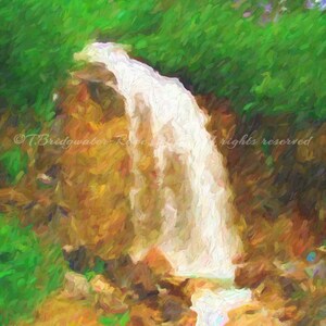 Landscape Art, Fine Art Print, Waterfall, Waterfall Art, Alaska, Alaskan Art, Landscape Print, Nature Art, Nature Print, Mountain Wall Decor
