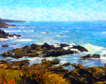 Ozean Druck, Ozean Dekor, Strand Dekor, Strand Kunst, Strand Wandkunst, Ozean Kunst Druck, Ozean Wandkunst, blaue Wandkunst, Ozean Dekor, Ozean Malerei