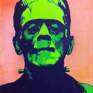 Frankenstein Kunstdruck von Ray Ferrer Erhältlich in 11 x 14 oder 16 x 20 mit schwarzem Rahmenoptionen
