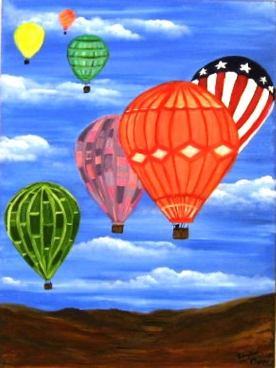 Up Up and Away an Original Oil in full color on 18x24x1 canvas