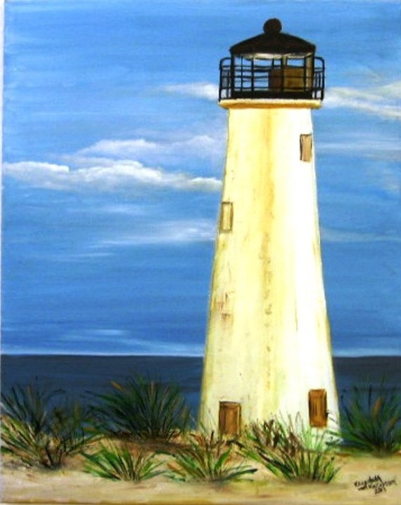 St. George Lighthouse an Original Oil in full color on 16x20x1 canvas