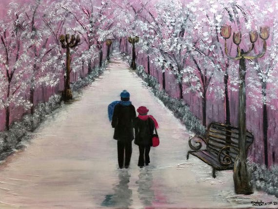 Winters Glow, an Original Oil on 24x18x1 canvas