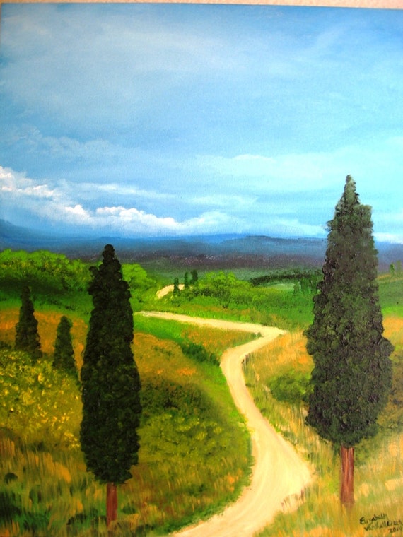 Tuscany View an Original Oil in full color on 24x20x1 canvas