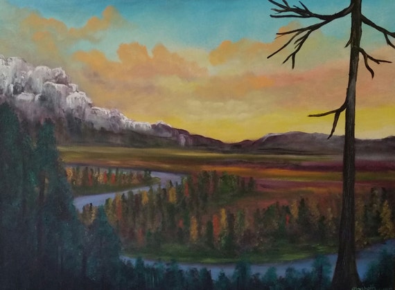 Valley View an Original Oil on canvas 24x18x1 in Full Color