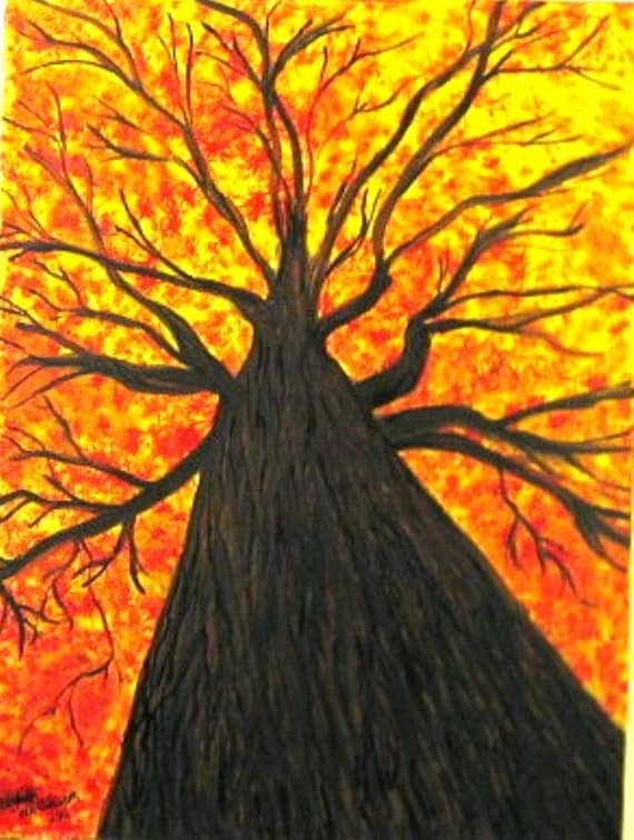 Fall Up an Original Oil in full color on 18x24x1 canvas