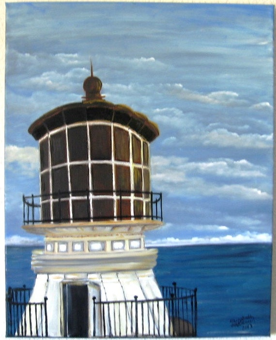 Point Reyes Lighthouse an Original Oil in full color on 16x20x1 canvas