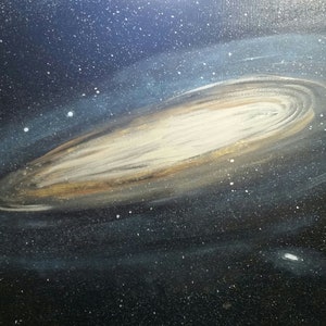 Andromeda Galaxy Painting an Abstract in Oil on 18x24x1 canvas
